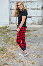 Load image into Gallery viewer, Buffalo Plaid and Polka Joggers
