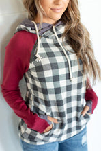 Load image into Gallery viewer, Burgundy and Gingham DoubleHood™