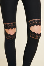 Load image into Gallery viewer, Lace Knee Leggings
