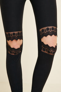 Lace Knee Leggings