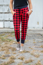 Load image into Gallery viewer, Buffalo Plaid and Polka Joggers
