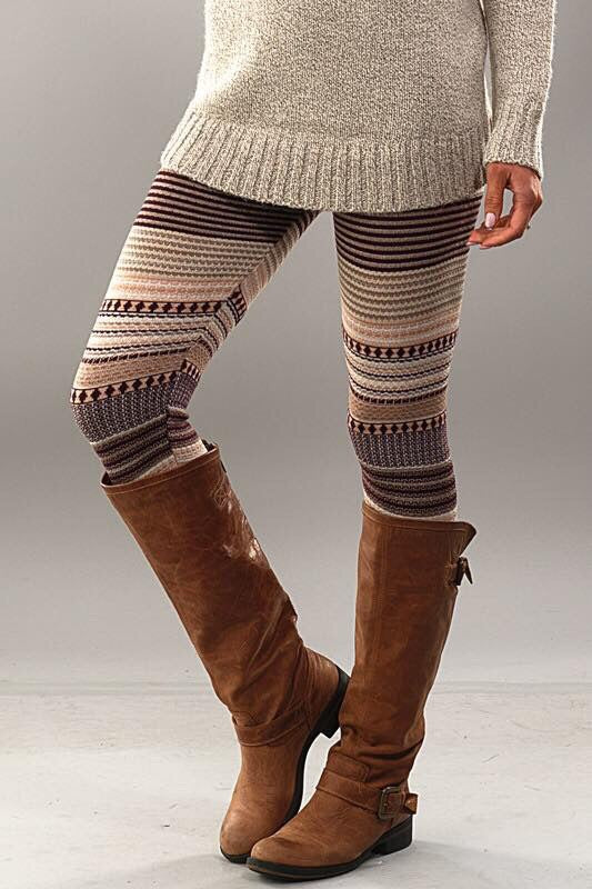 Striped Sweater Leggings