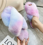 Load image into Gallery viewer, Ultra Fuzzy Tie Dye House Shoes