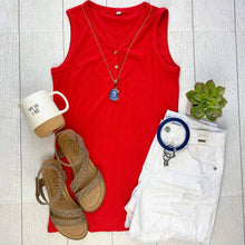Load image into Gallery viewer, Addison Henley Tank - Red