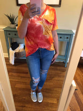 Load image into Gallery viewer, Sunrise Tie Dye Slouchy Pocket Tee
