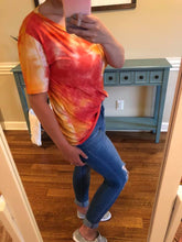 Load image into Gallery viewer, Sunrise Tie Dye Slouchy Pocket Tee