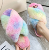 Load image into Gallery viewer, Ultra Fuzzy Tie Dye House Shoes